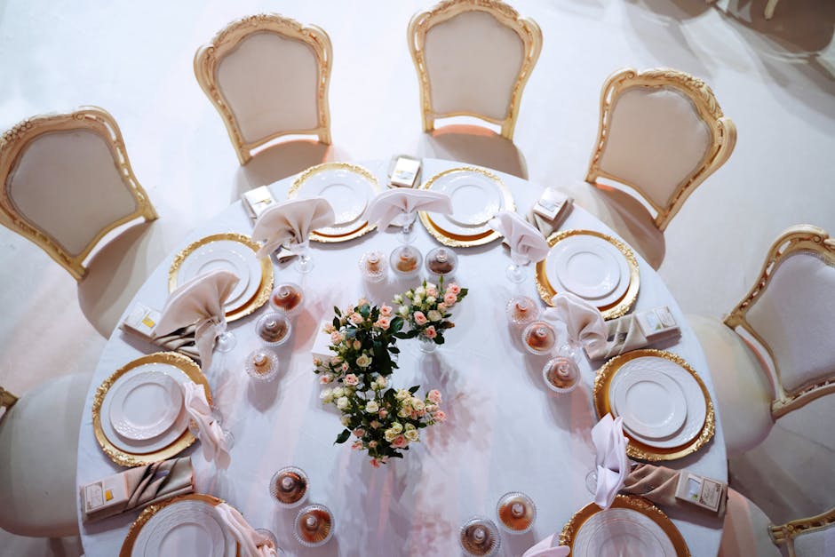 Luxury wedding table setting