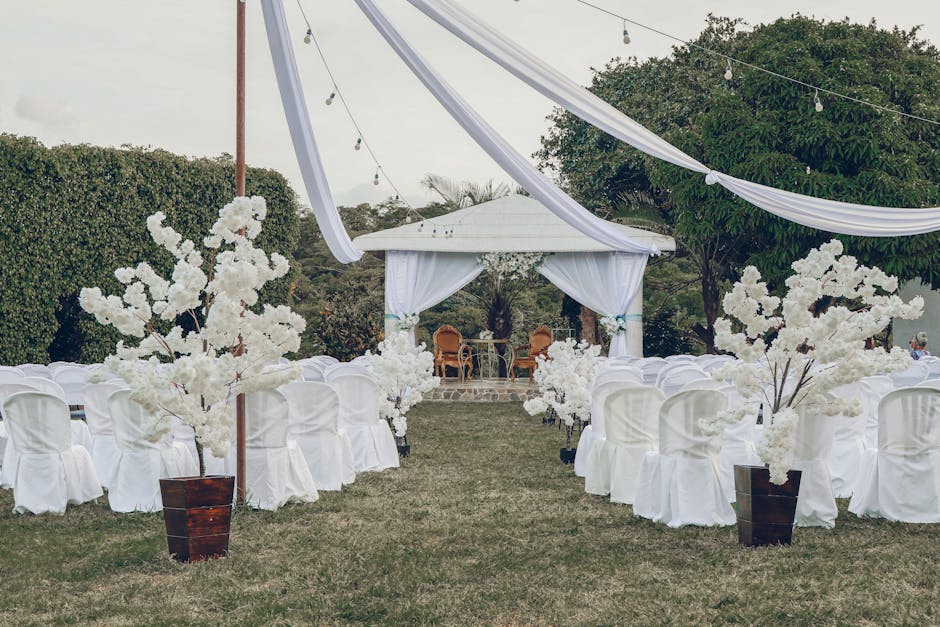 Elegant wedding ceremony setup